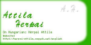 attila herpai business card